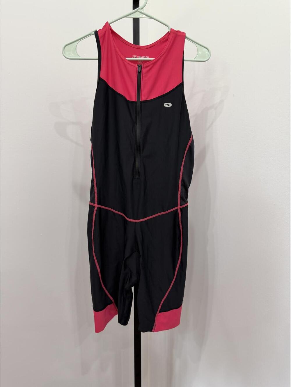 SUGOI Women's Sleeveless Cycling Tri Suit Black Pink XL-TG